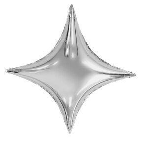 Шар мини фигура Сириус Серебро 9"\23 см